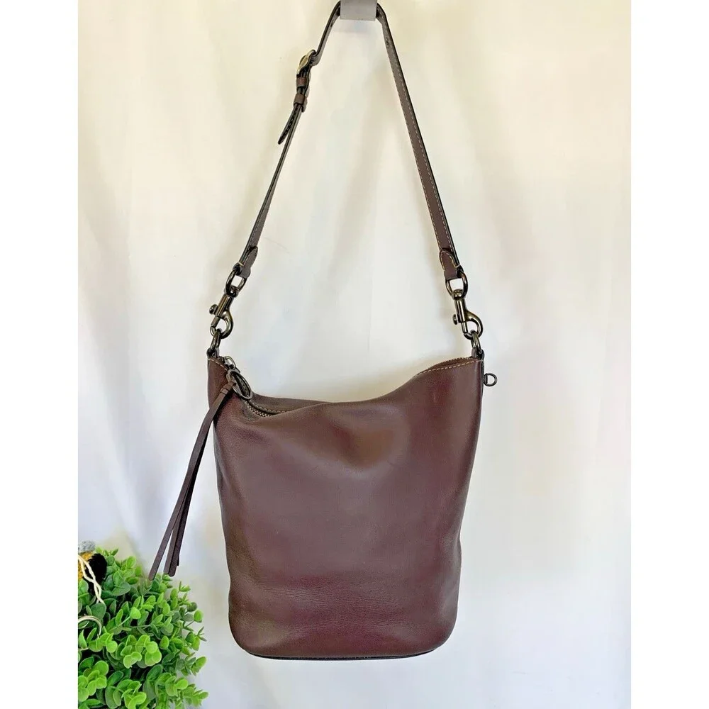 Coach 1941 Archive Duffle Purse Crossbody Oxblood Leather Shoulder Bag 78803